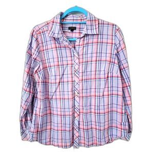 CLEARANCE!!! 💥Talbots Womens Plaid Button-Down Long Sleeve Shirt size M